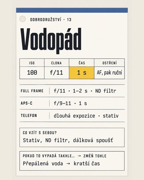 Dobrodružství 13, Vodopád