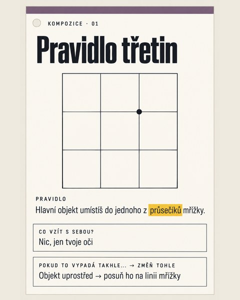 Kompozice, pravidlo třetin