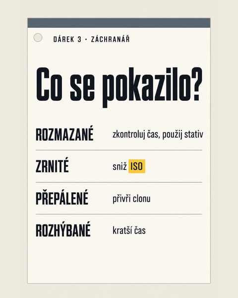 Záchranář: rozmazané, zrnité, přepálené, rozhýbané